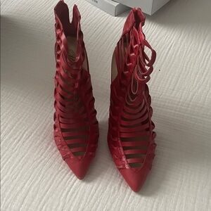 Penny Loves Kenny Red Strappy Heels